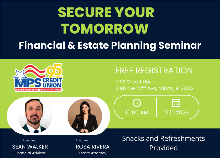 image of two speakers, man and woman, with event information